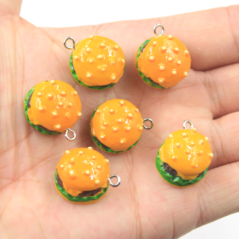 10pcs Charms Simulate Burger F - đánh giá và giá Vintage Fashion Finds
